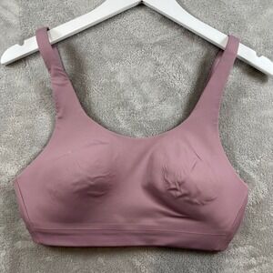 Athleta Sports Bra Wireless 34D Purple Adjustable Gym Workout Yoga Running